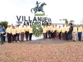 Conmemoran aniversario luctuoso de Antonio Aguilar con Guardia de honor en Villanueva