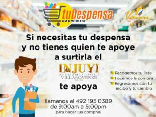 ENTREGARÁN COMIDA Y MANDADO A DOMICILIO PARA ADULTOS MAYORES EN VILLANUEVA
