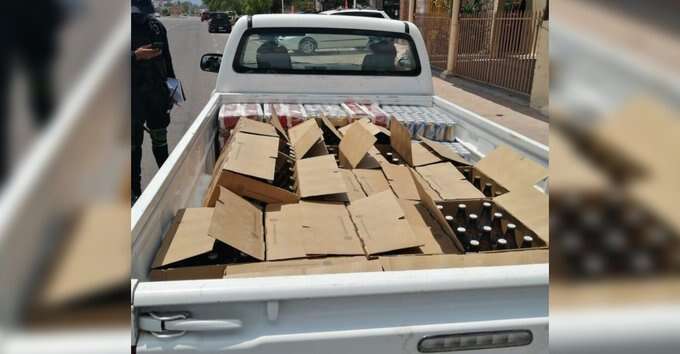 DECOMISAN CAMIONETA CON CERVEZAS DIRIGIDAS A VILLANUEVA