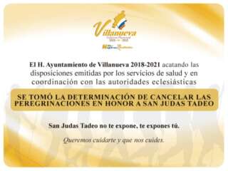 CANCELAN PEREGRINACIONES Y VISITAS A PANTEONES EN VILLANUEVA