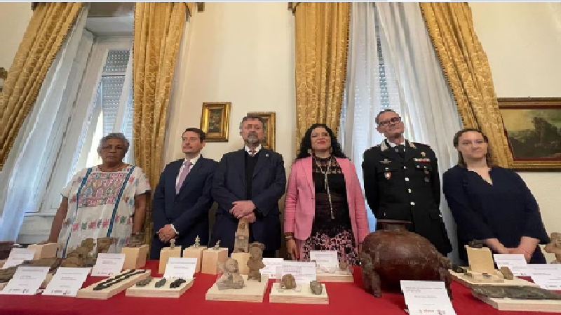 REPATRIARÁN 43 PIEZAS PREHISPÁNICAS DE ITALIA A MÉXICO