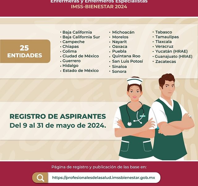 LANZA IMSS CONVOCATORIA PARA ENFERMEROS ESPECIALISTAS